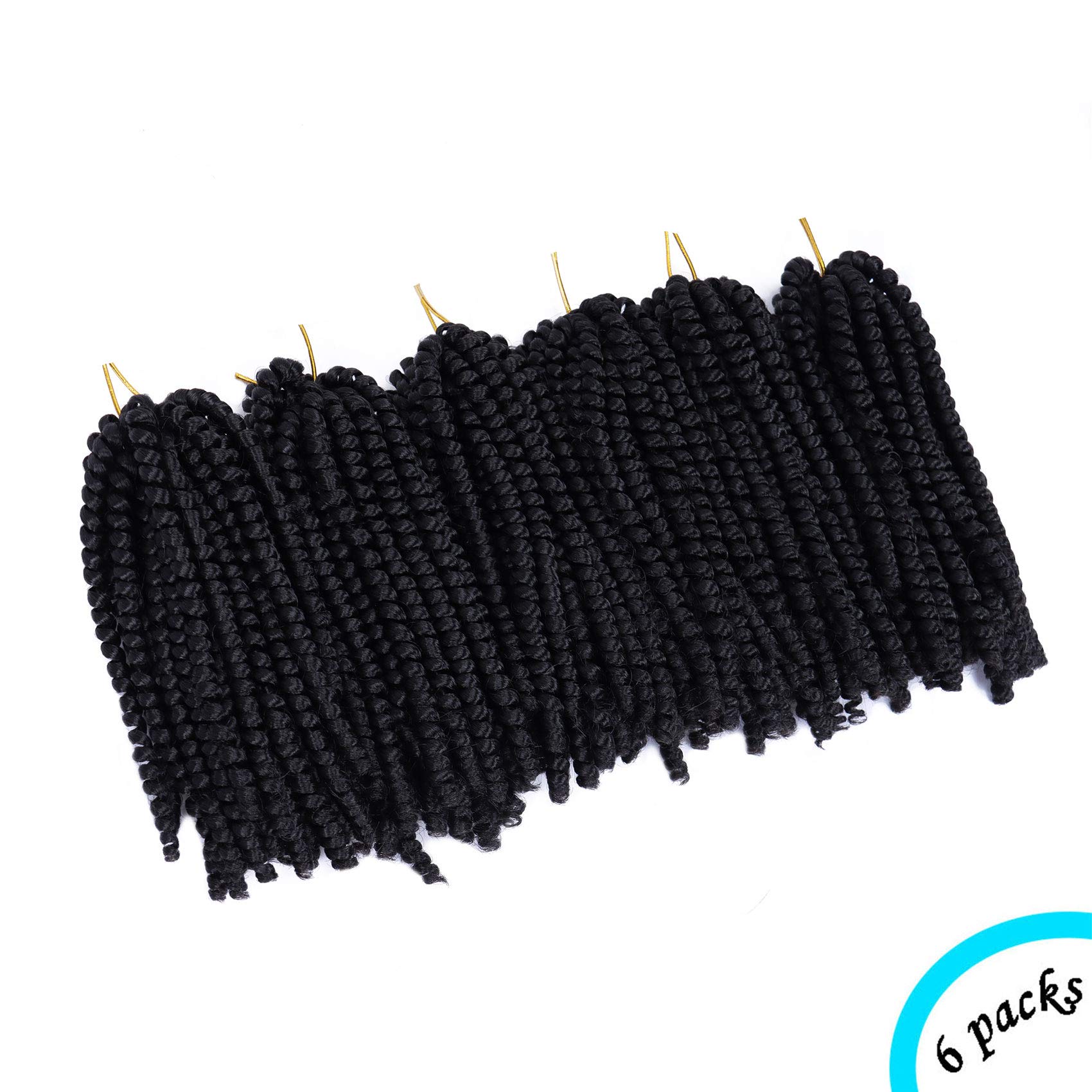 6 Packs Spring Twist Crochet Hair 8inch Spring Twists Bomb Twist